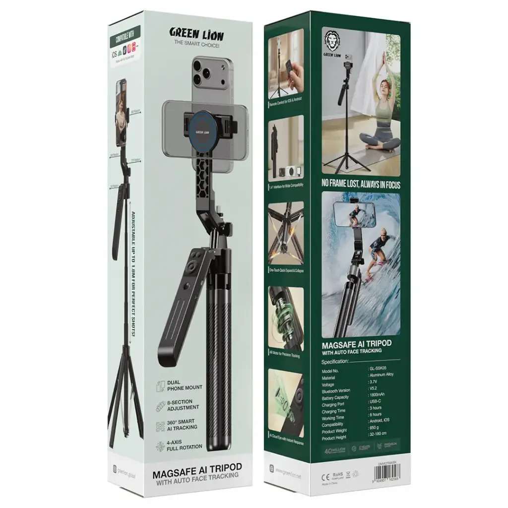 Green Lion MagSafe AI Tripod with Auto Face Tracking Price in Kenya | Linkphones Center